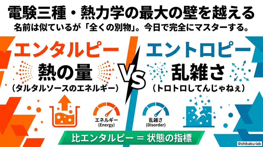 エンタルピーvsエントロピー｜熱力学の最大の壁を越える