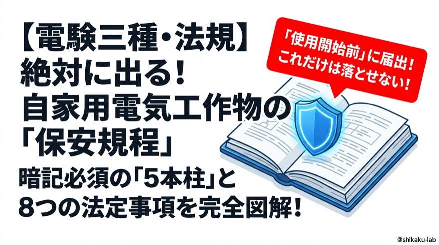 自家用電気工作物の保安規程｜5本柱と8つの法定事項