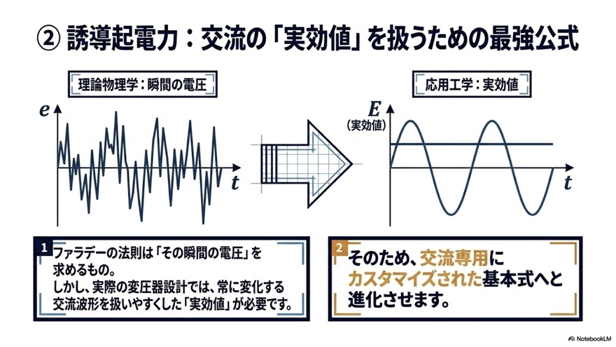 誘導起電力｜交流の「実効値」を扱う最強公式