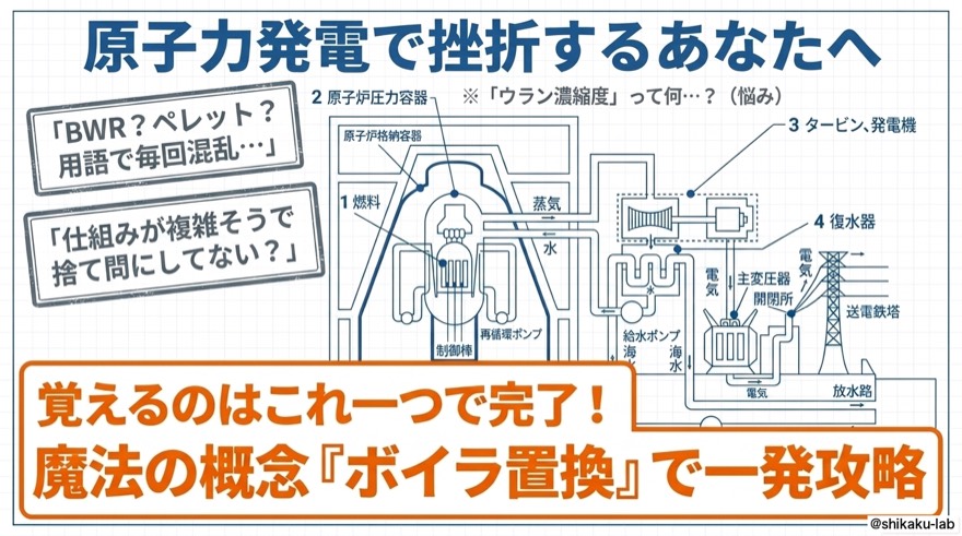 原子力発電｜魔法の概念「ボイラ置換」