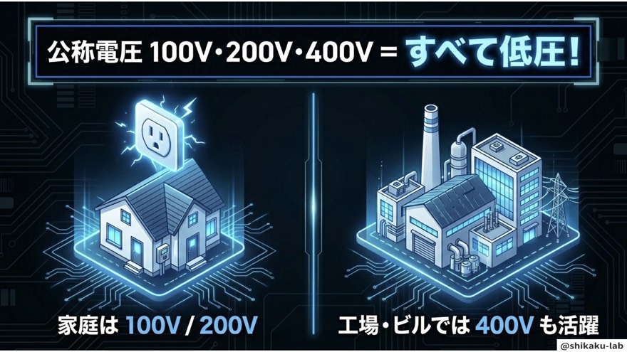 400Vも低圧！公称電圧の落とし穴