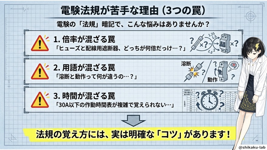 電験法規が苦手な理由（3つの罠）