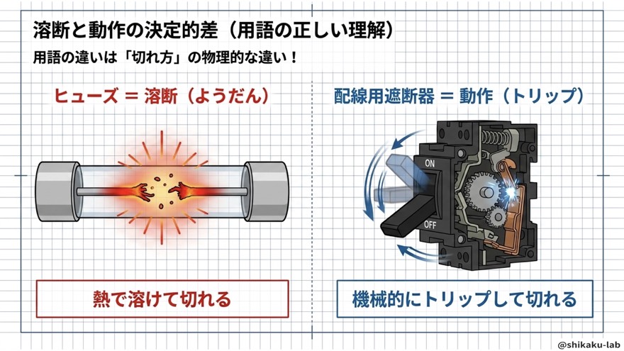 溶断と動作の決定的差（用語の正しい理解）