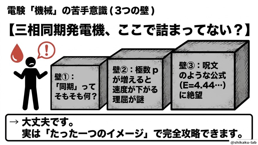 電験「機械」の苦手意識（3つの壁）